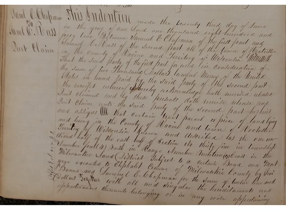 Chapman to Russ Deed1