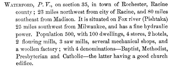 Hunt's Gazetter Waterford entry 1853