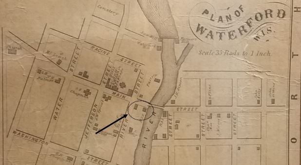 1858 Map w-arrow