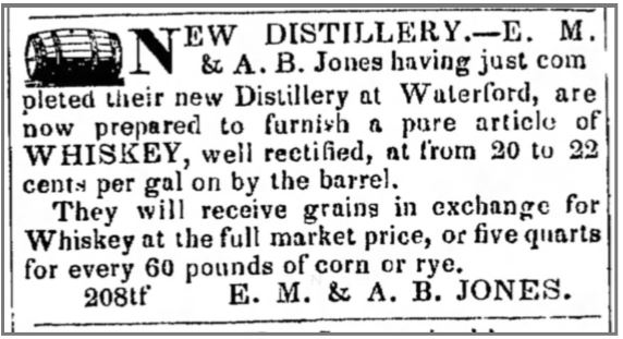 AB Jones Distillery Ad RA-1846-11-18