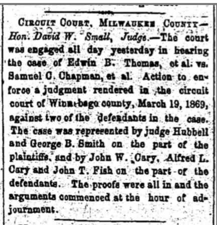 Dam Judgement Date 1869-3-19 Mil Dly Nws 6-3-1870